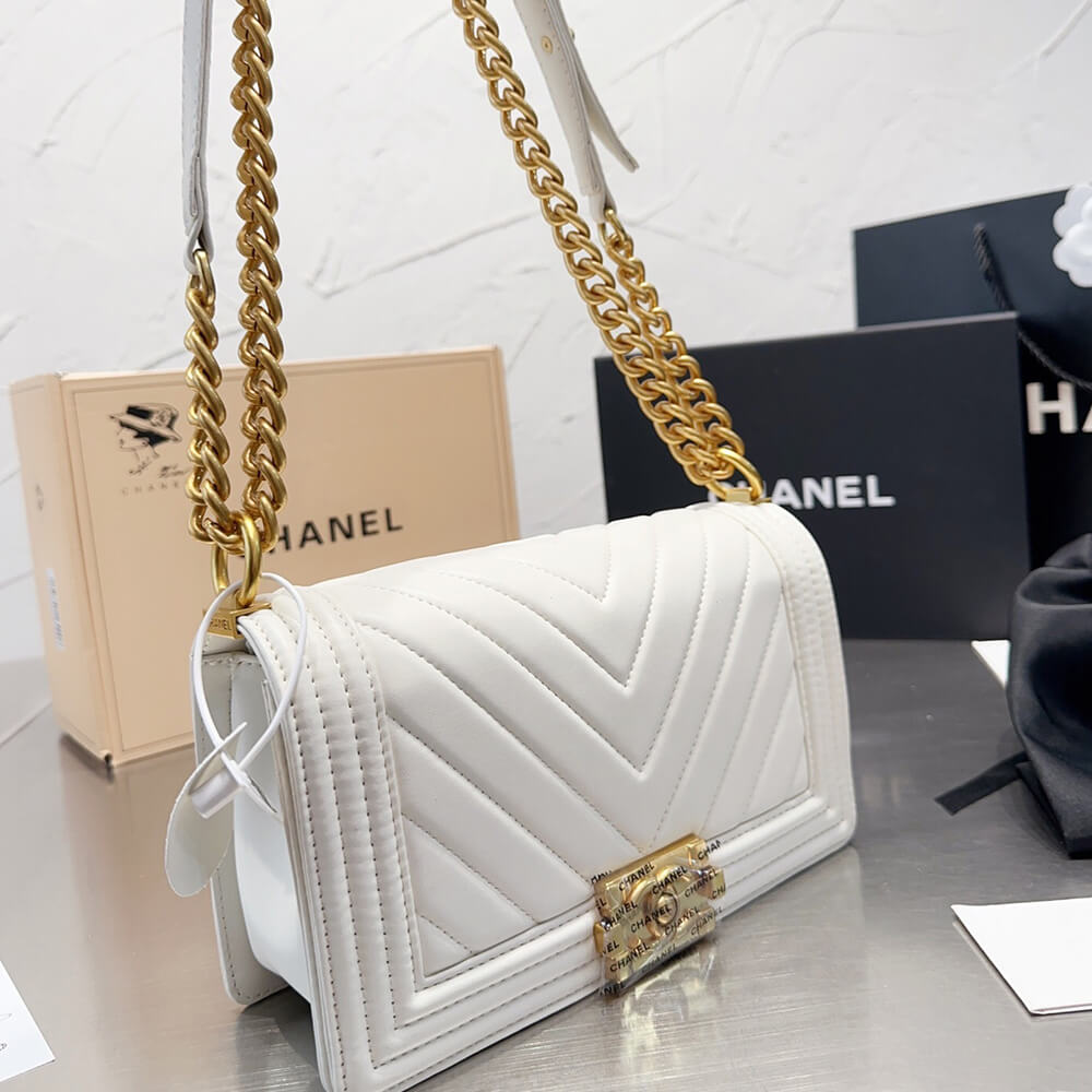Chevron Boy Chanel Handbag