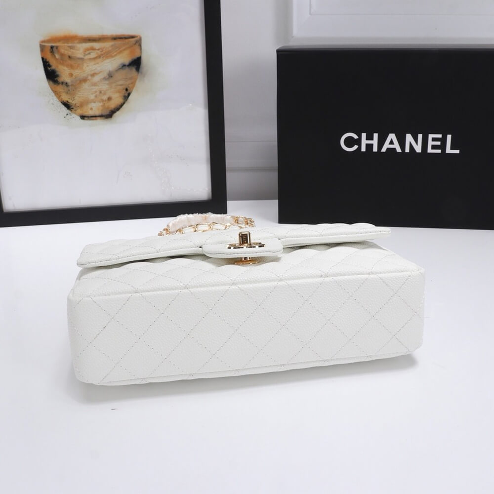 SMALL FLAP BAG WITH TOP HANDLE