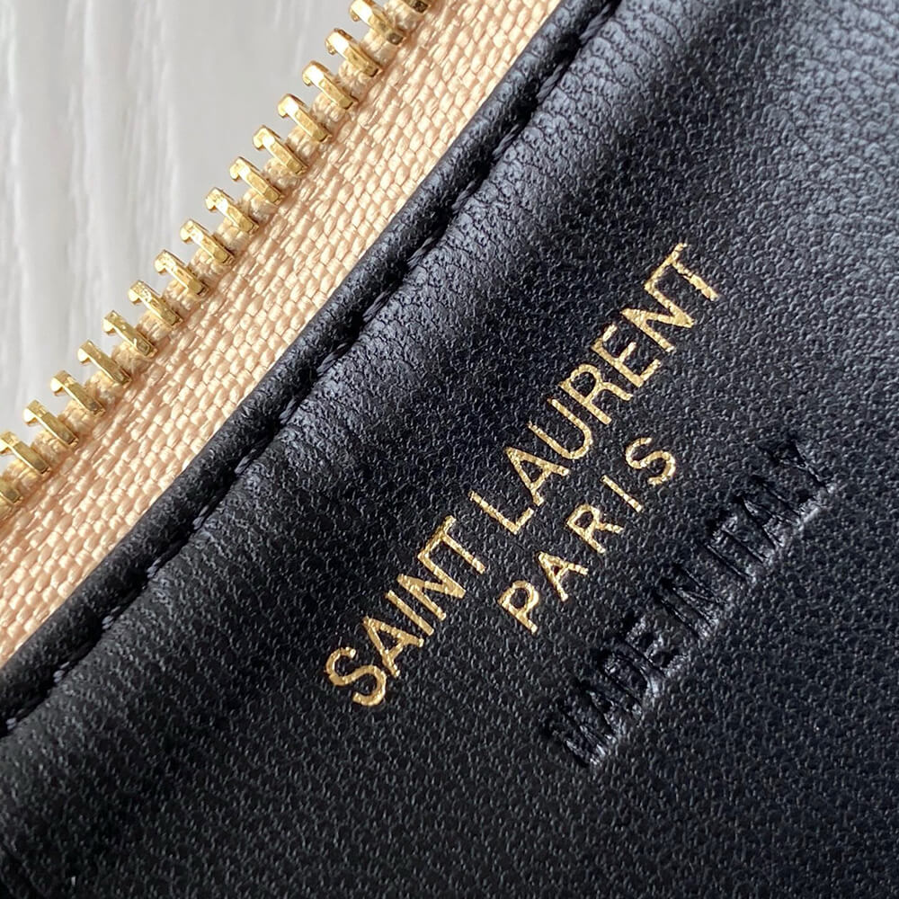 YSL CASSANDRE MATELASSÉ FRAGMENTS ZIPPED CARD CASE(HIGH-END GRADE)