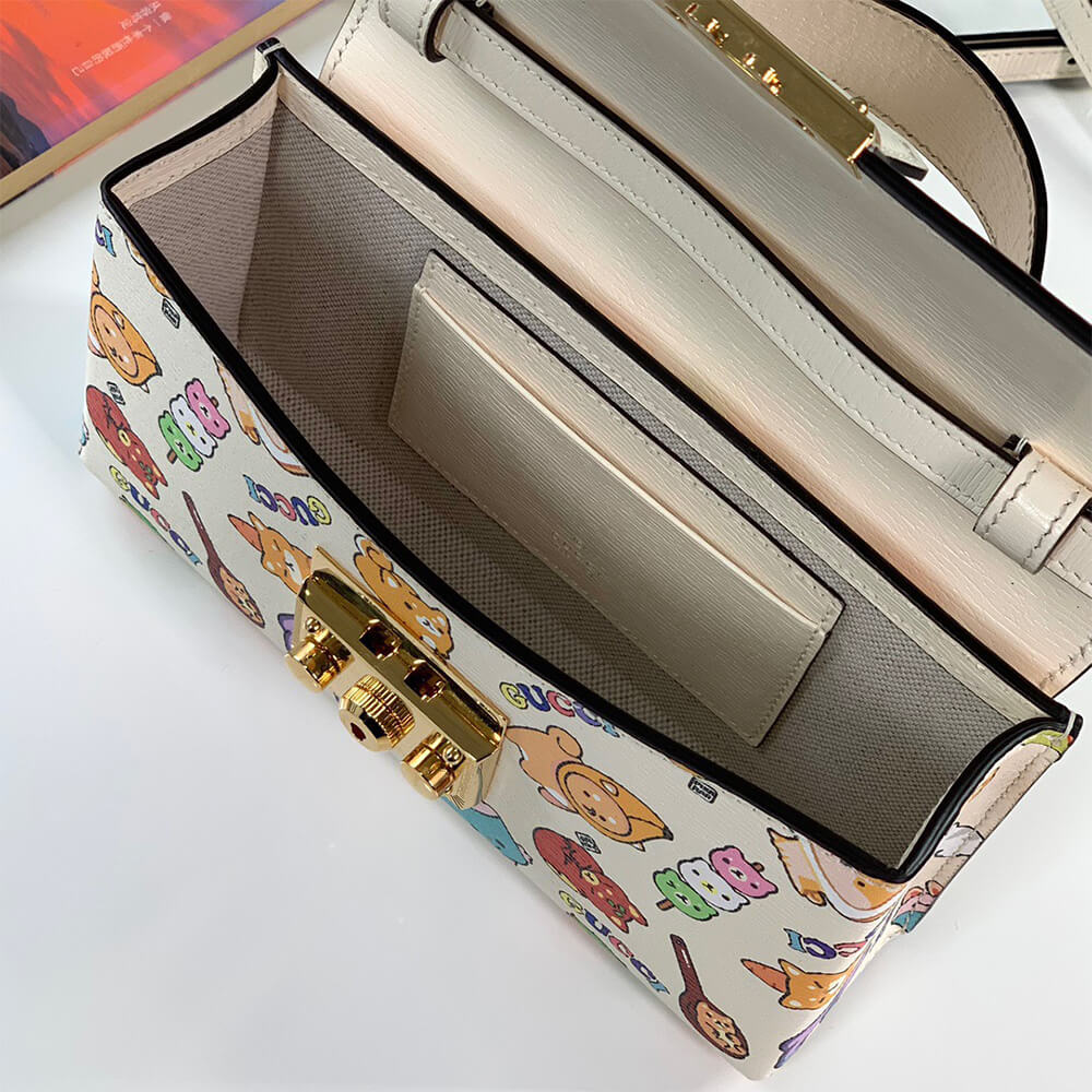 PADLOCK GUCCI ANIMAL PRINT MINI BAG