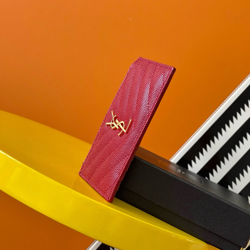 YSL CASSANDRE MATELASSÉ FRAGMENTS ZIPPED CARD CASE(HIGH-END GRADE)
