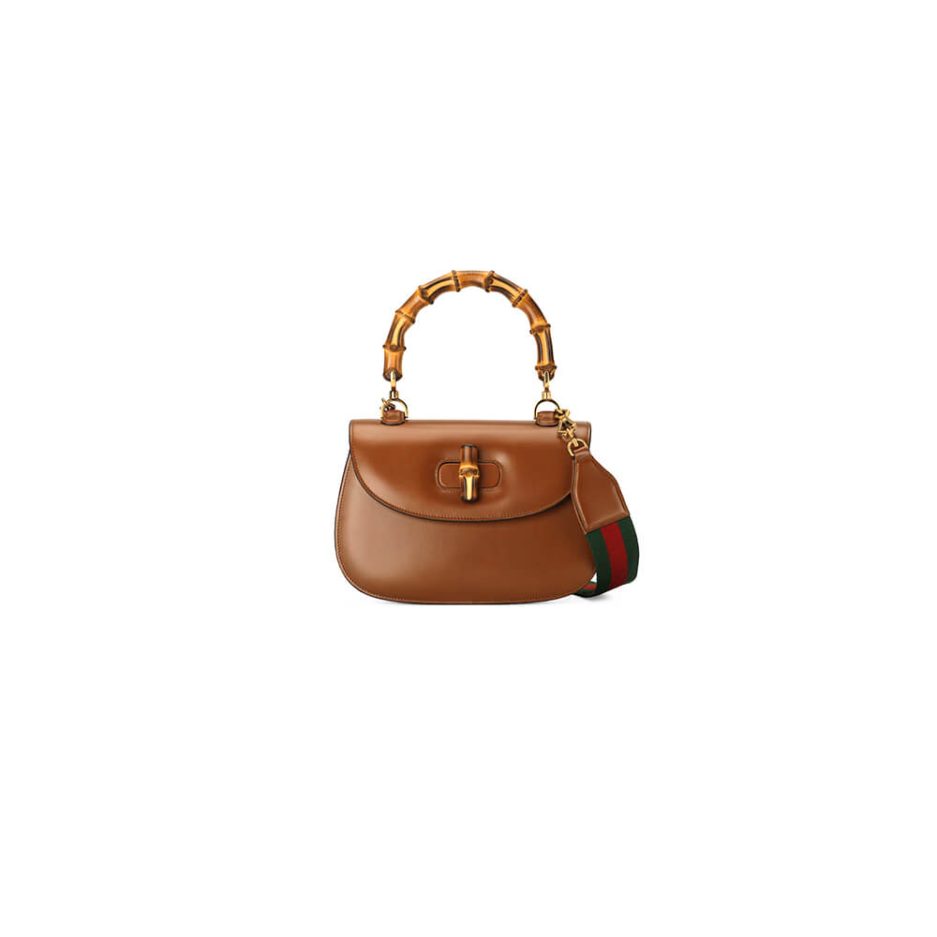 G*u*i bamboo 1947 medium top handle bag