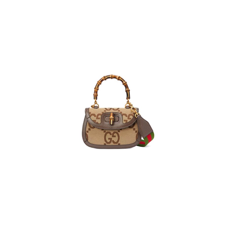 G*u*i bamboo 1947 jumbo gg small top handle bag