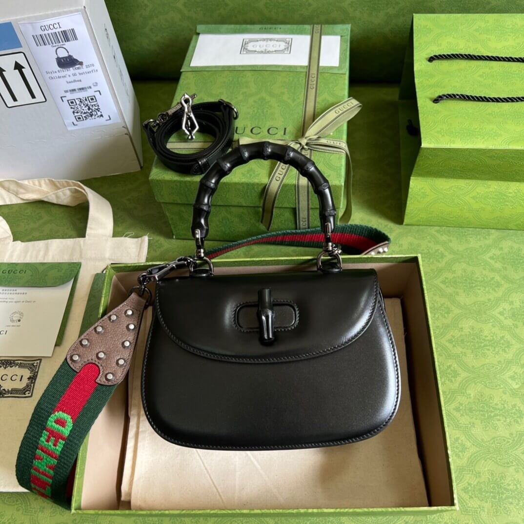 G*u*i bamboo 1947 jumbo gg small top handle bag