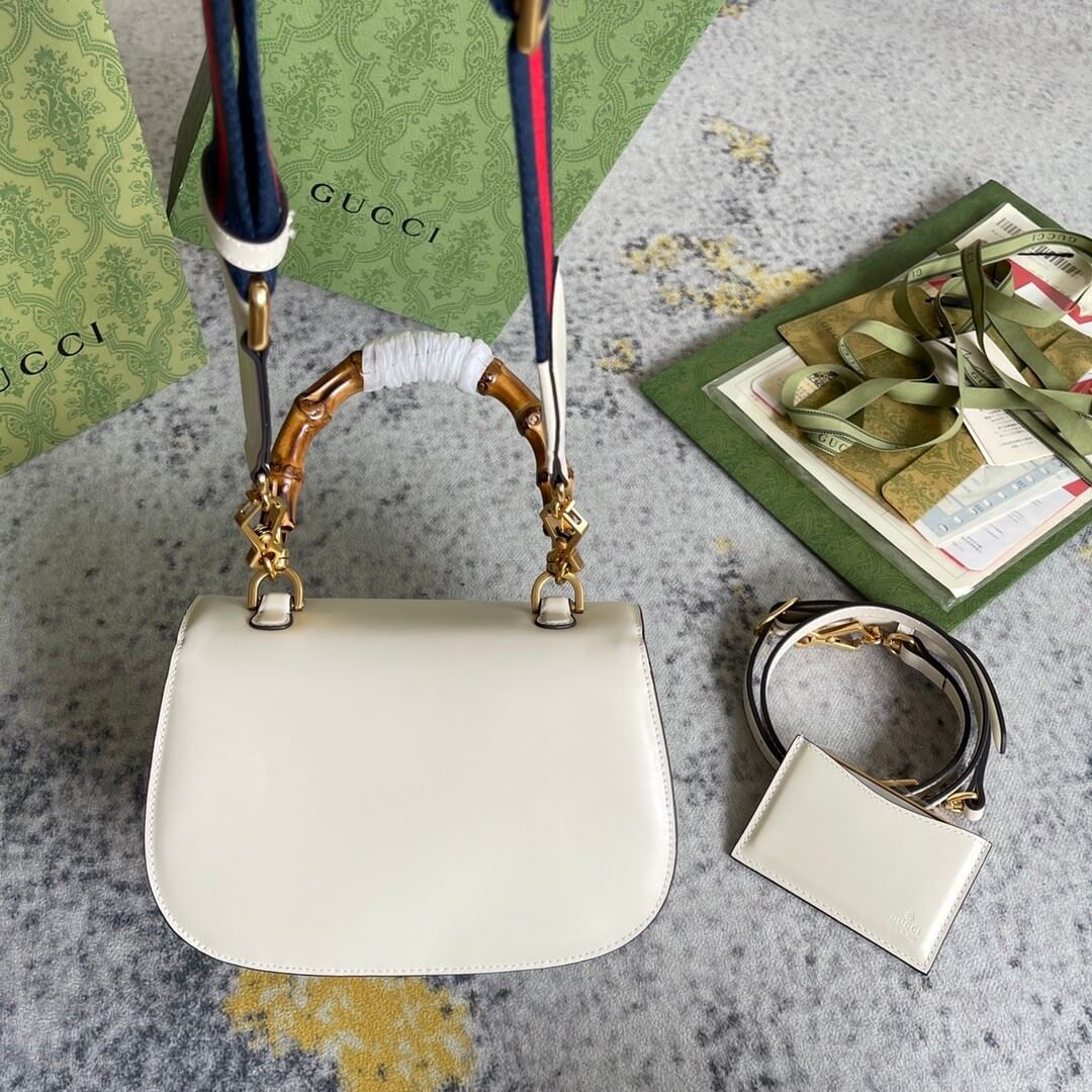 G*u*i bamboo 1947 jumbo gg small top handle bag