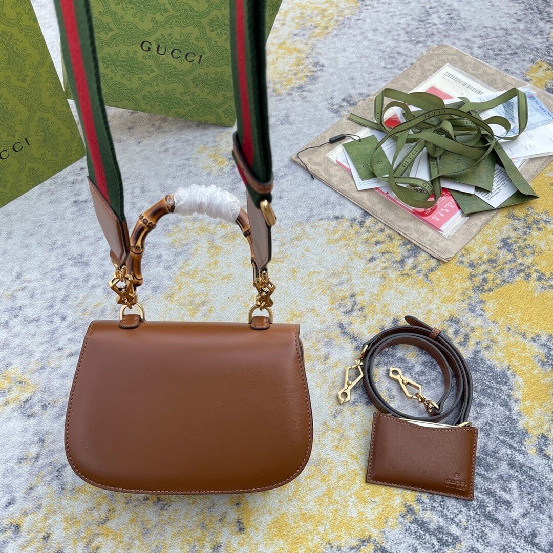 G*u*i bamboo 1947 jumbo gg small top handle bag