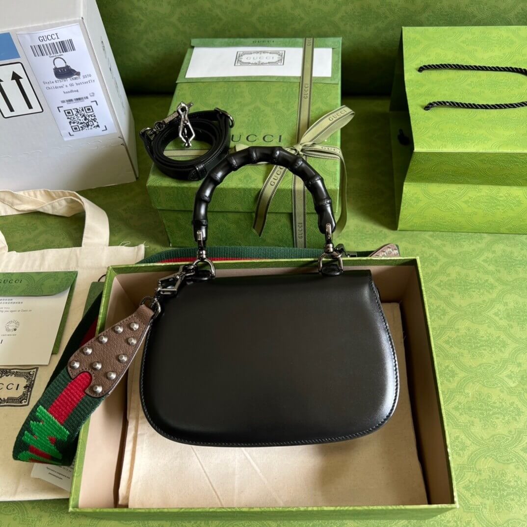 G*u*i bamboo 1947 jumbo gg small top handle bag