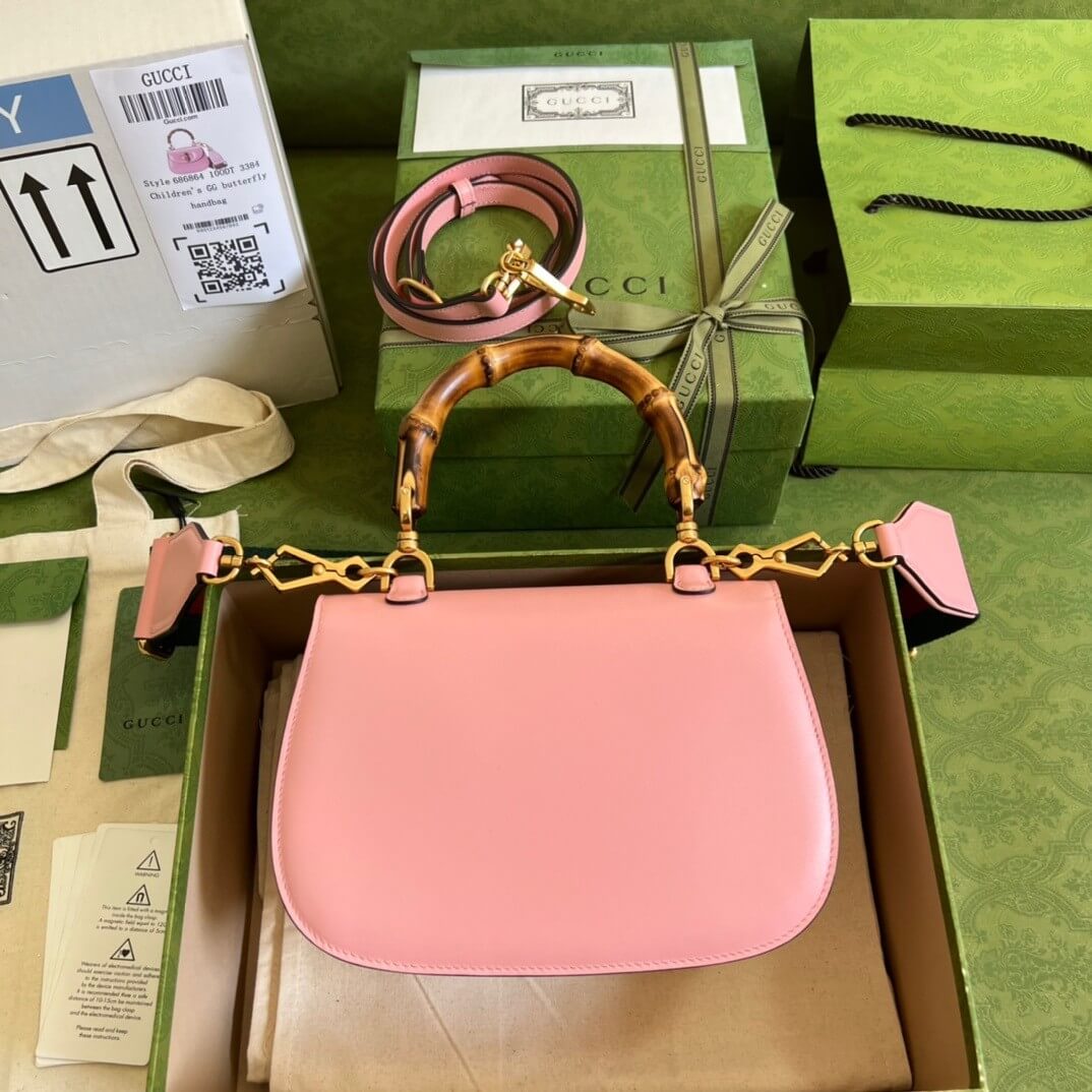 G*u*i bamboo 1947 jumbo gg small top handle bag