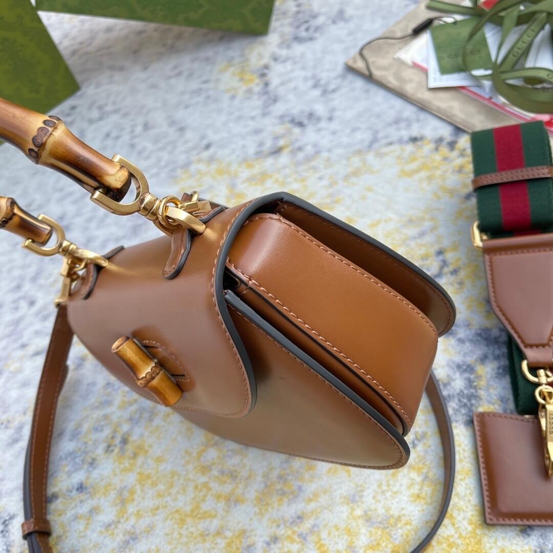 G*u*i bamboo 1947 jumbo gg small top handle bag