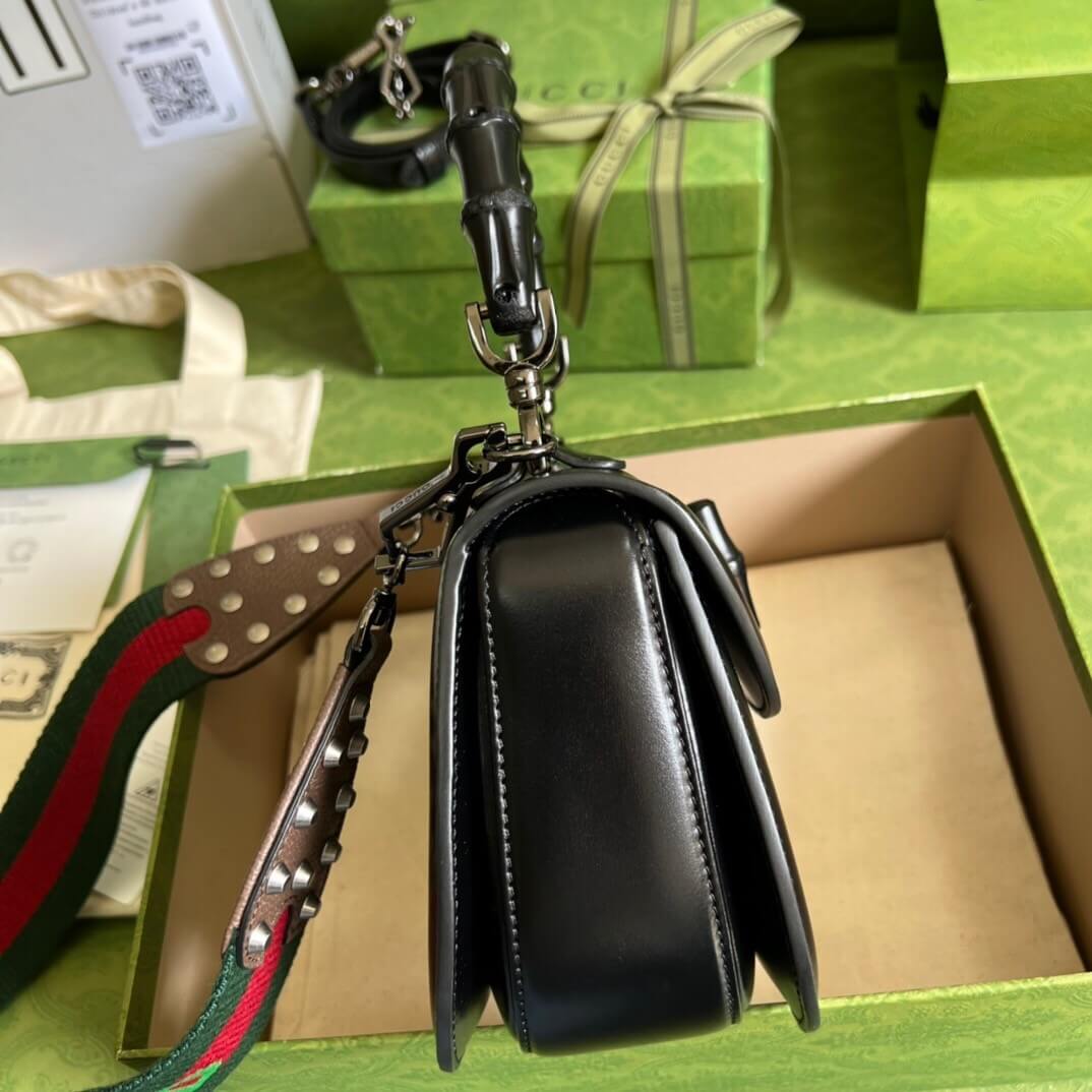 G*u*i bamboo 1947 jumbo gg small top handle bag