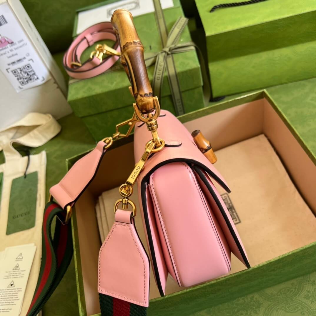 G*u*i bamboo 1947 jumbo gg small top handle bag