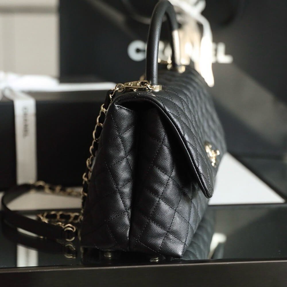 CHANEL LARGE FLAP BAG WITH TOP HANDLE(TAX-FREE GRADE)