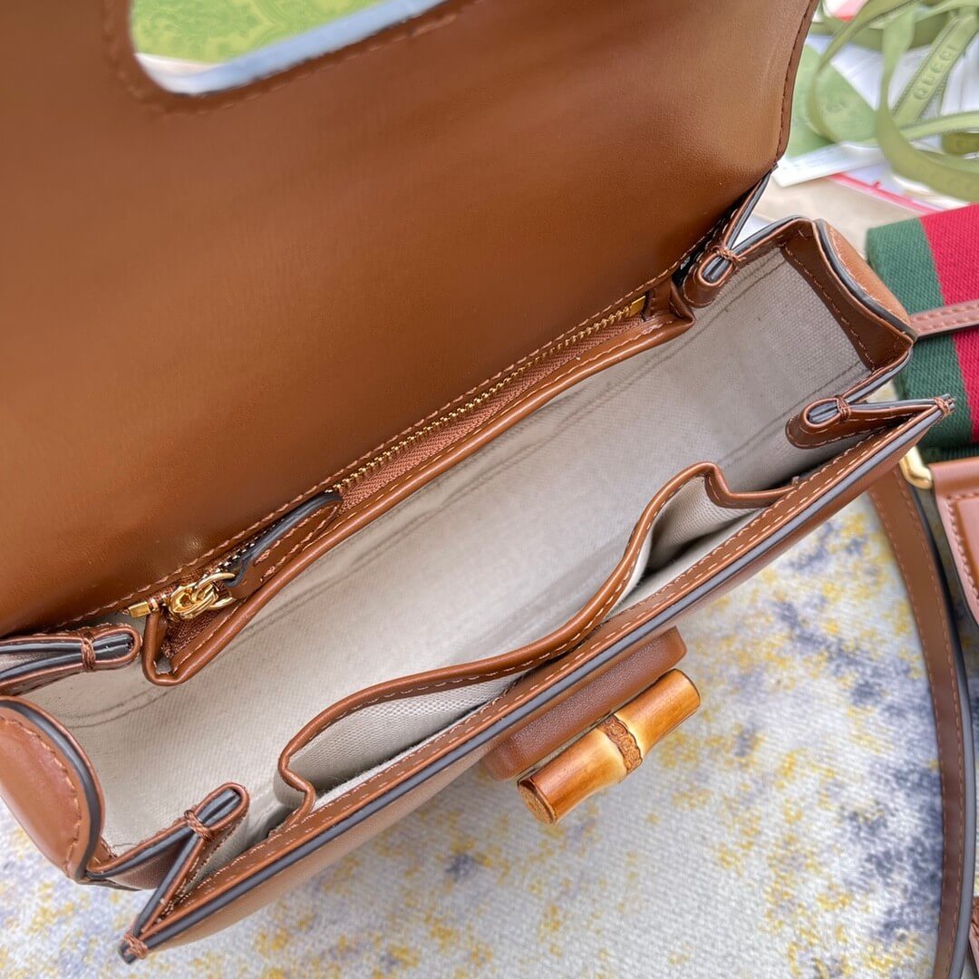 G*u*i bamboo 1947 jumbo gg small top handle bag