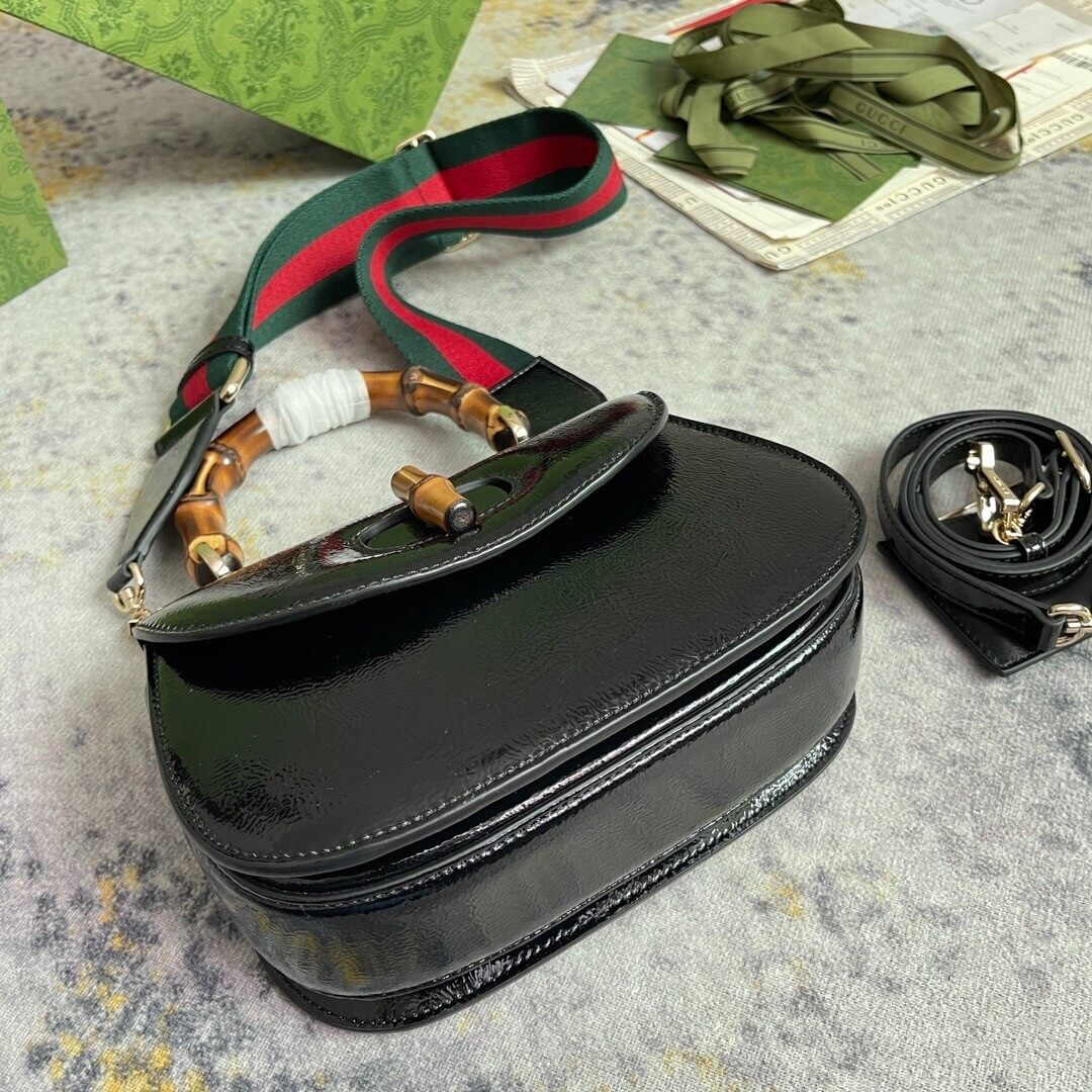 G*u*i bamboo 1947 jumbo gg small top handle bag