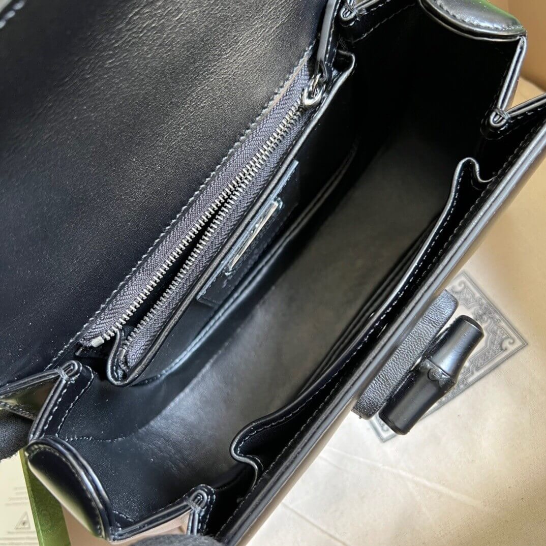 G*u*i bamboo 1947 jumbo gg small top handle bag