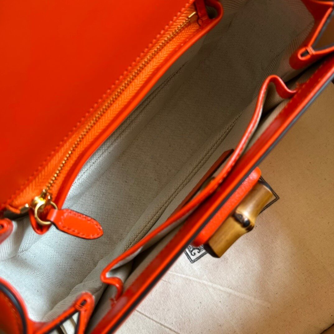 G*u*i bamboo 1947 jumbo gg small top handle bag
