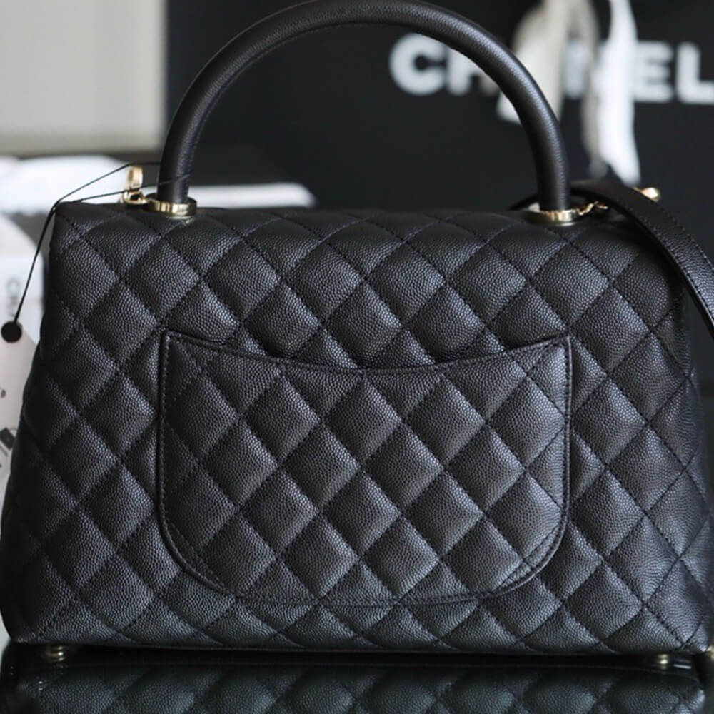 CHANEL LARGE FLAP BAG WITH TOP HANDLE(TAX-FREE GRADE)