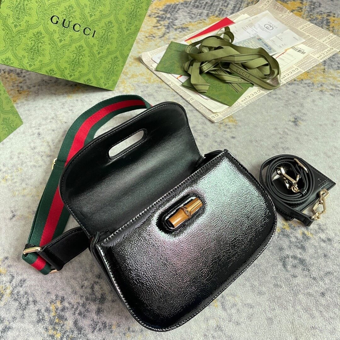G*u*i bamboo 1947 jumbo gg small top handle bag