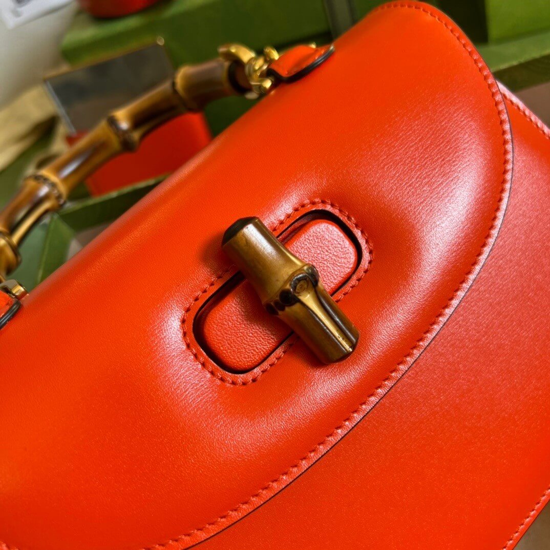 G*u*i bamboo 1947 jumbo gg small top handle bag