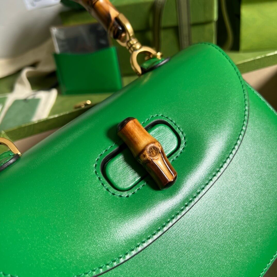 G*u*i bamboo 1947 jumbo gg small top handle bag
