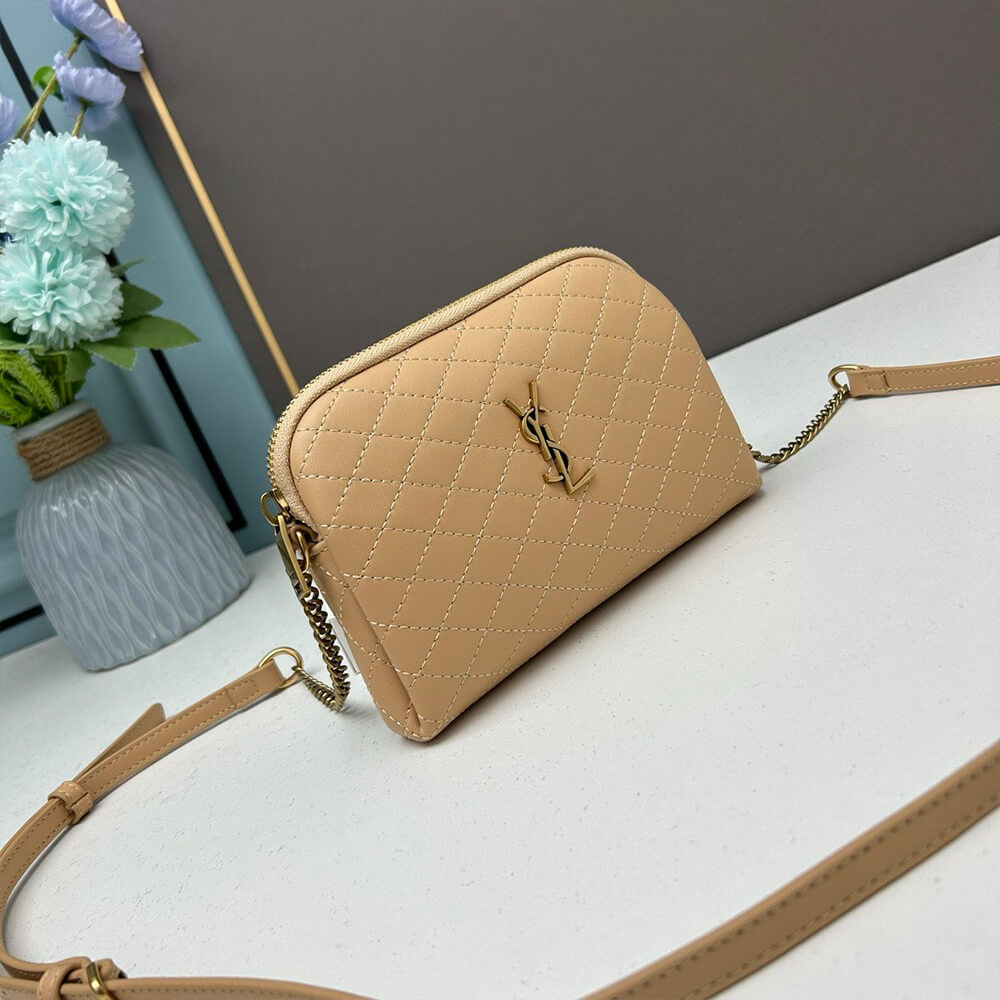 YSL Gaby zipped pouch in quilted lambskin