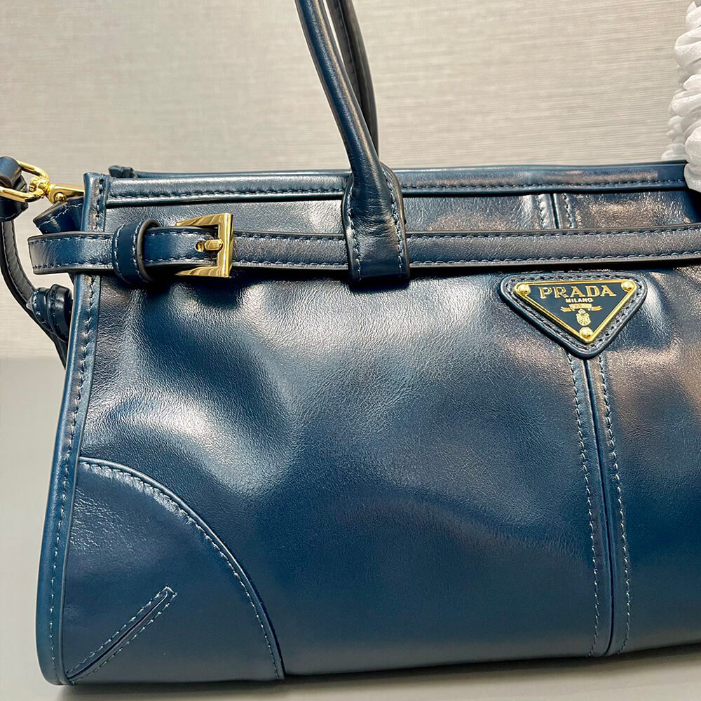 Prada Medium leather handbag(high-end grade)