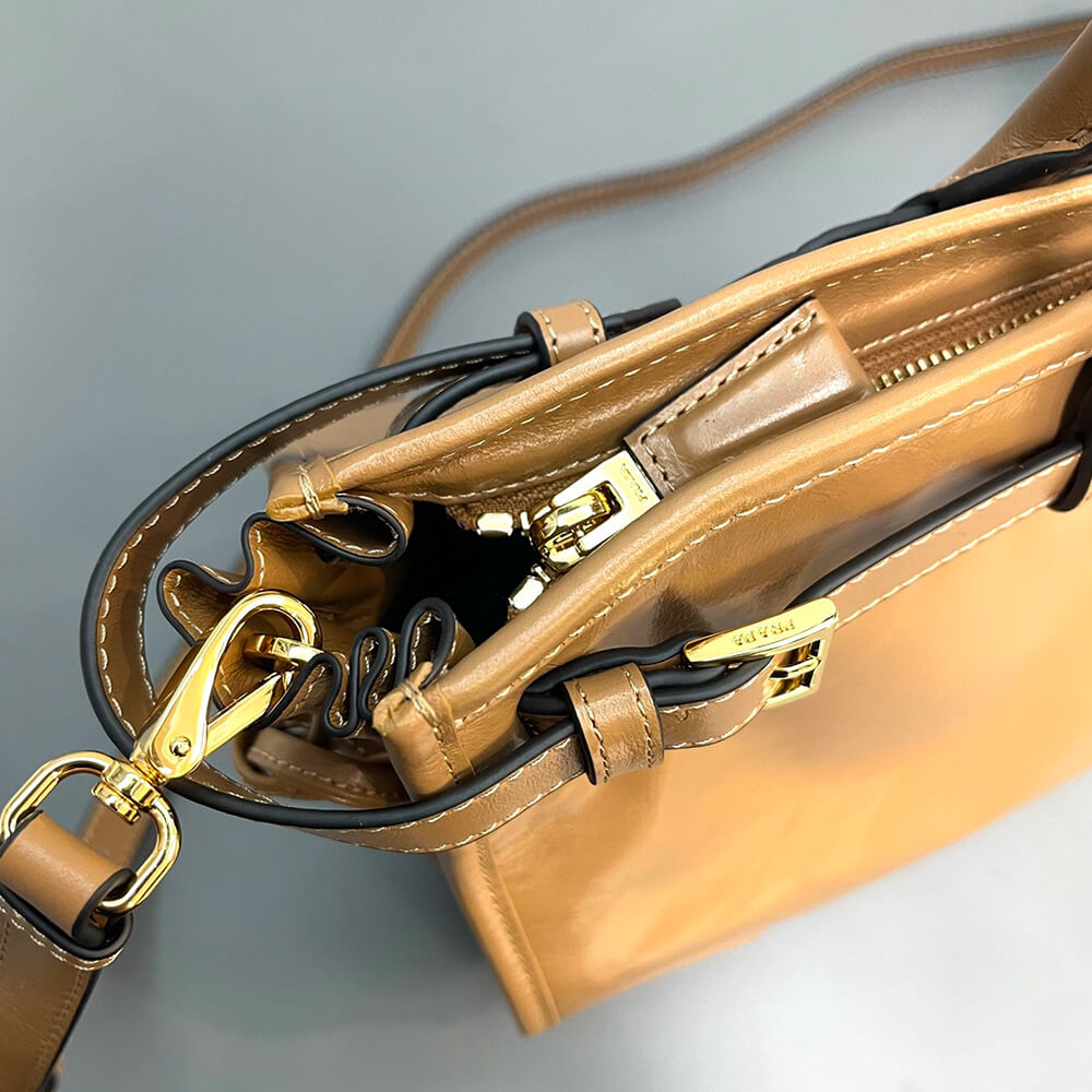 Prada Large leather handbag(high-end grade)
