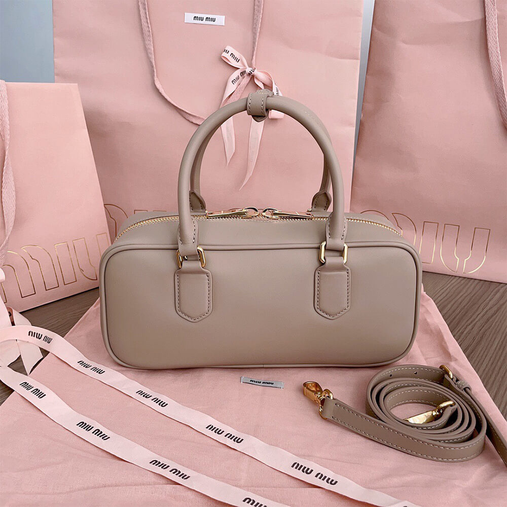 MIUMIU Large Arcadie Leather Bag(HIGH-END GRADE)