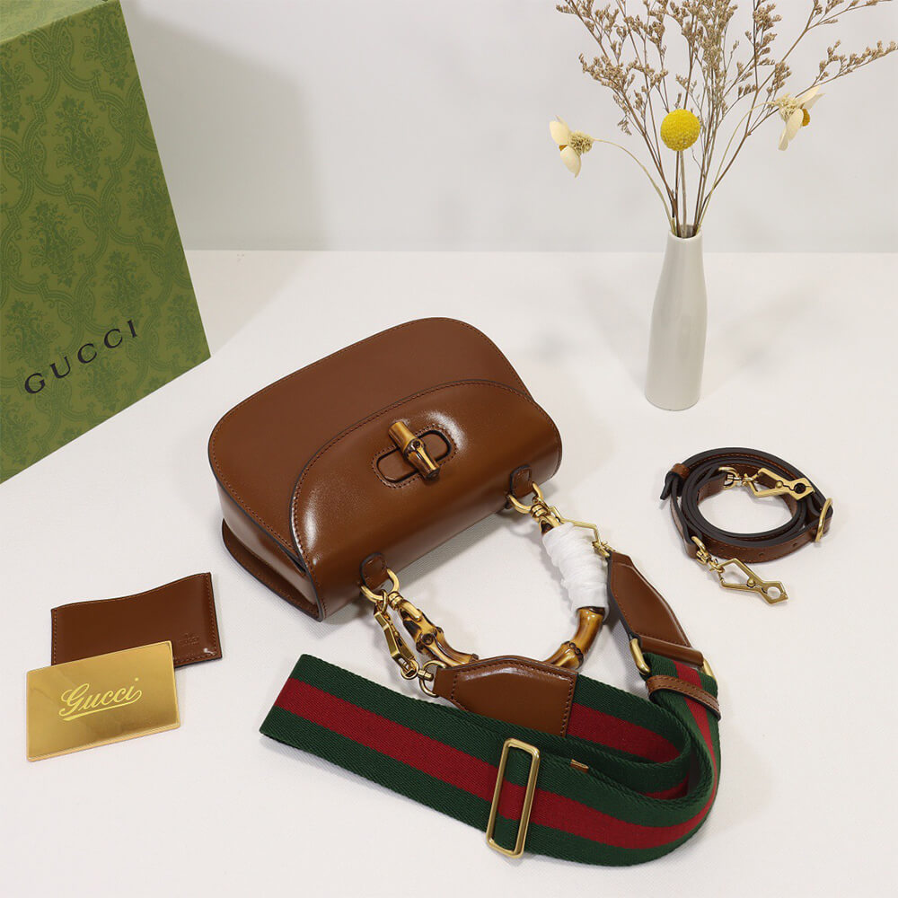 Gucci Bamboo 1947 medium top handle bag(TAX-FREE GRADE)