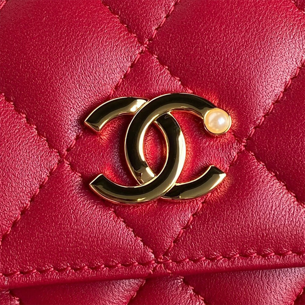 CHANEL Flap Phone Holder with Chain(HIGH-END GRADE)
