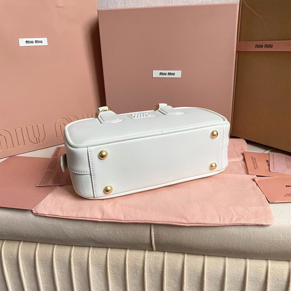 MIUMIU Medium Arcadie Leather Bag(HIGH-END GRADE)