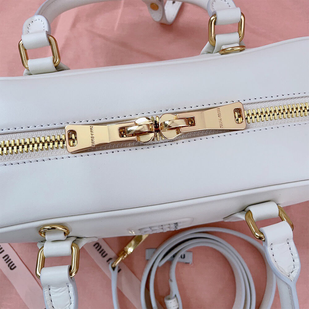 MIUMIU Large Arcadie Leather Bag(HIGH-END GRADE)