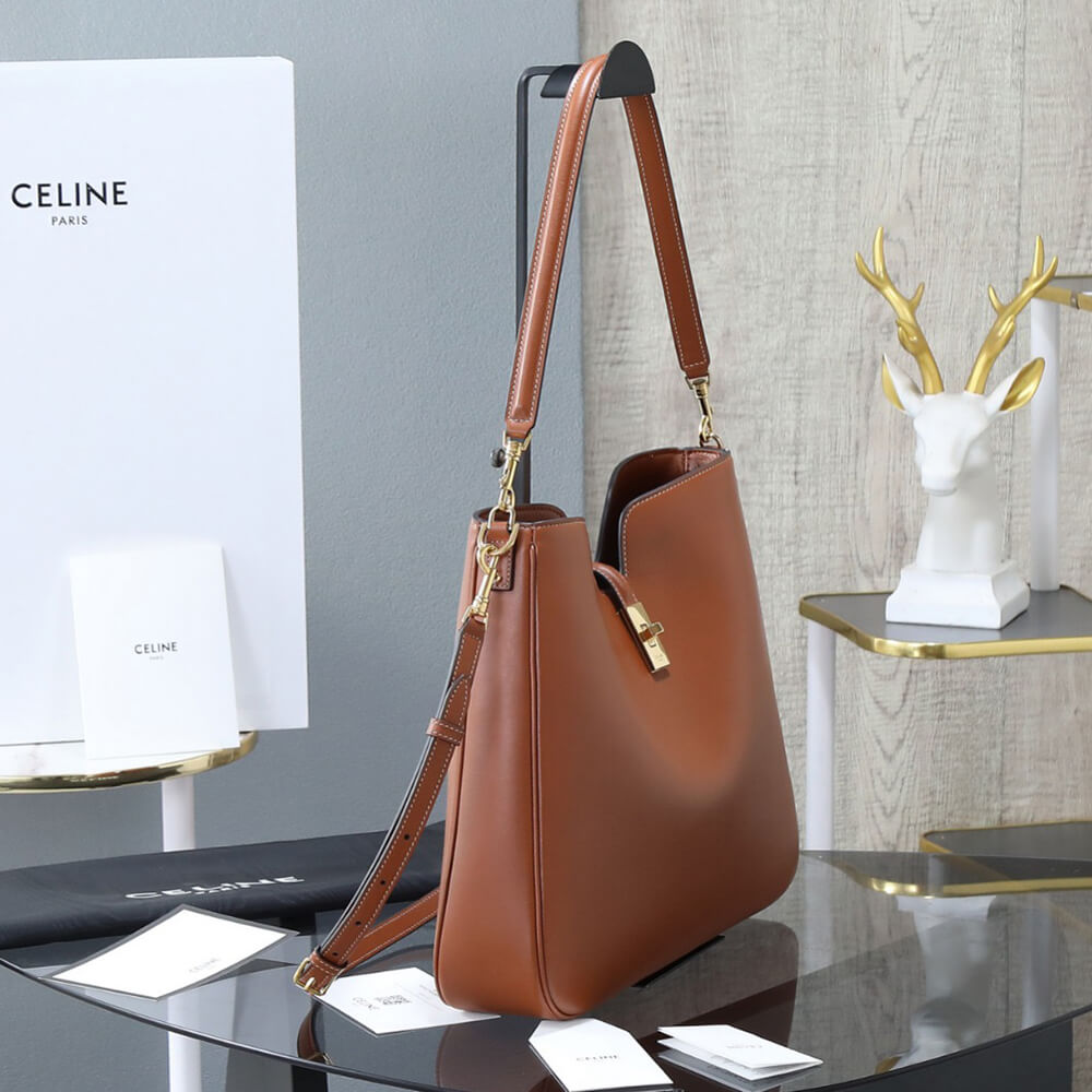 CELINE MEDIUM CAMILLE 16 SOFT BAG IN SMOOTH CALFSKIN(HIGH-END GRADE)