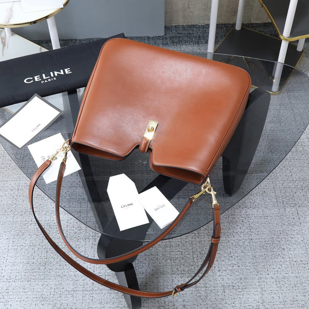 CELINE MEDIUM CAMILLE 16 SOFT BAG IN SMOOTH CALFSKIN(HIGH-END GRADE)