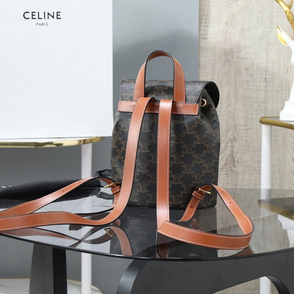 BACKPACK CELINE BONNIE IN Triomphe Canvas and calfskin(HIGH-END GRADE)