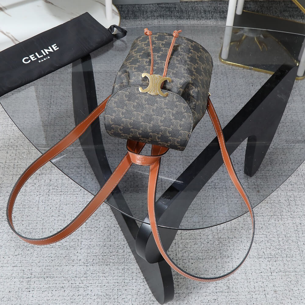 BACKPACK CELINE BONNIE IN Triomphe Canvas and calfskin(HIGH-END GRADE)