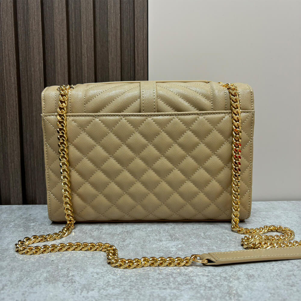 YSL envelope medium in grained leather