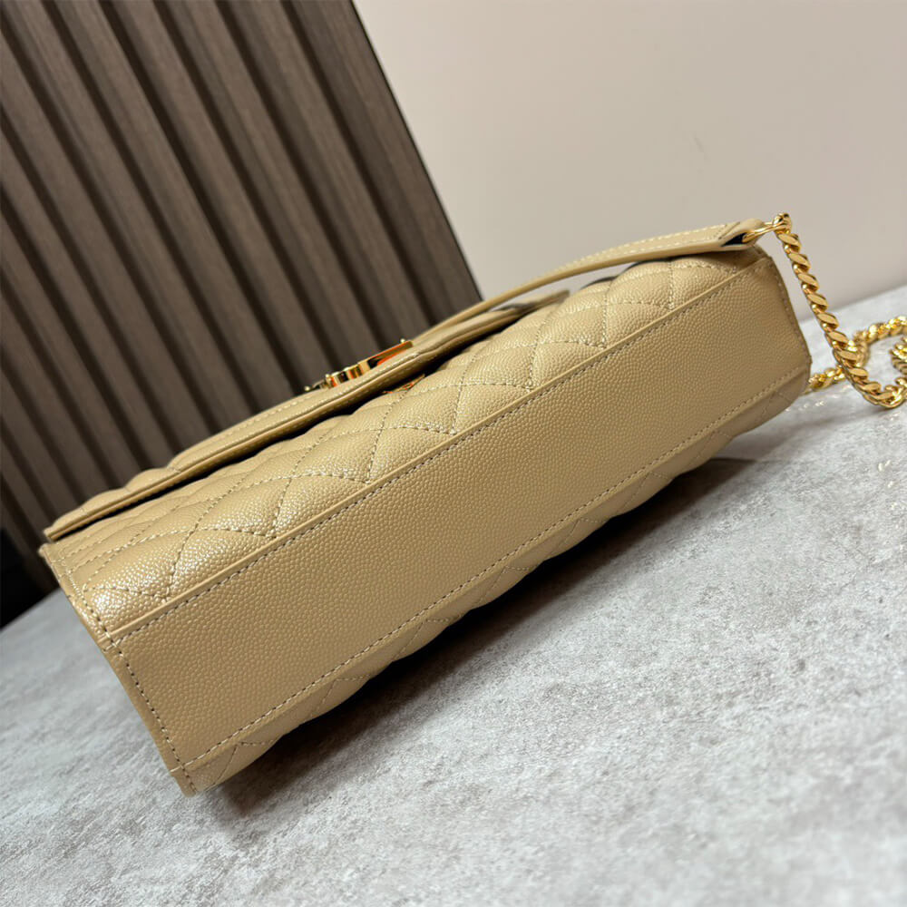 YSL envelope medium in grained leather