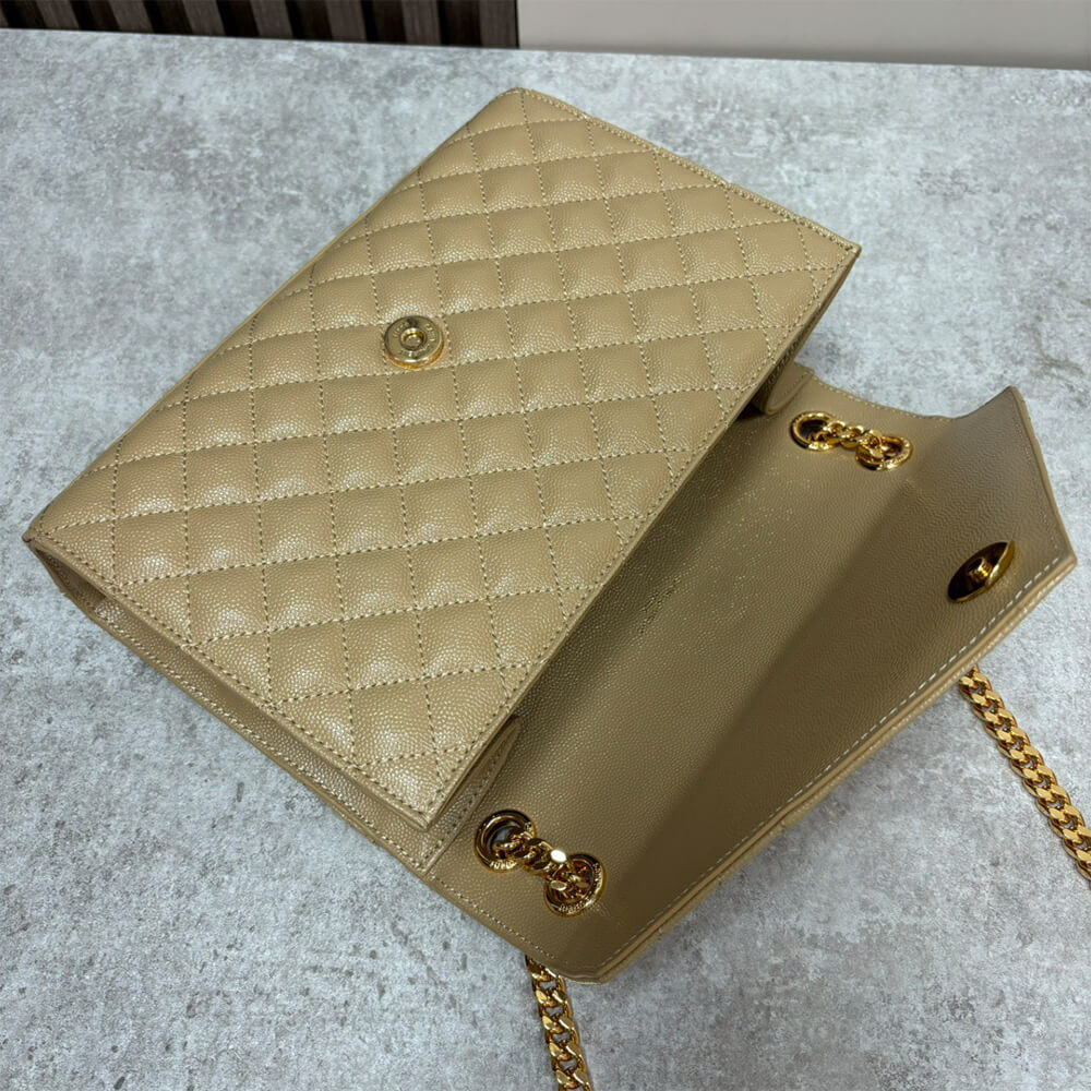 YSL envelope medium in grained leather