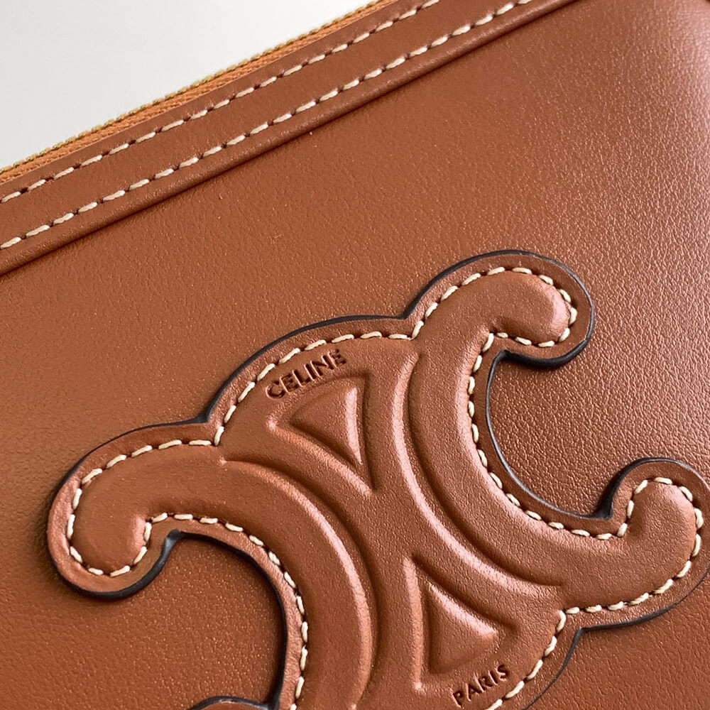 CELINE Clutch on Chain Cuir triomphe IN smooth calfskin(High-end Grade)