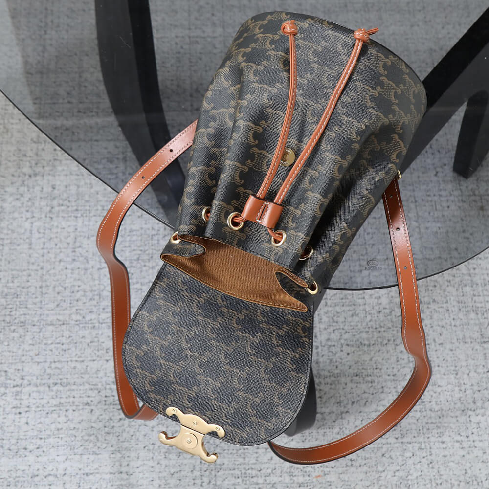 BACKPACK CELINE BONNIE IN Triomphe Canvas and calfskin(HIGH-END GRADE)