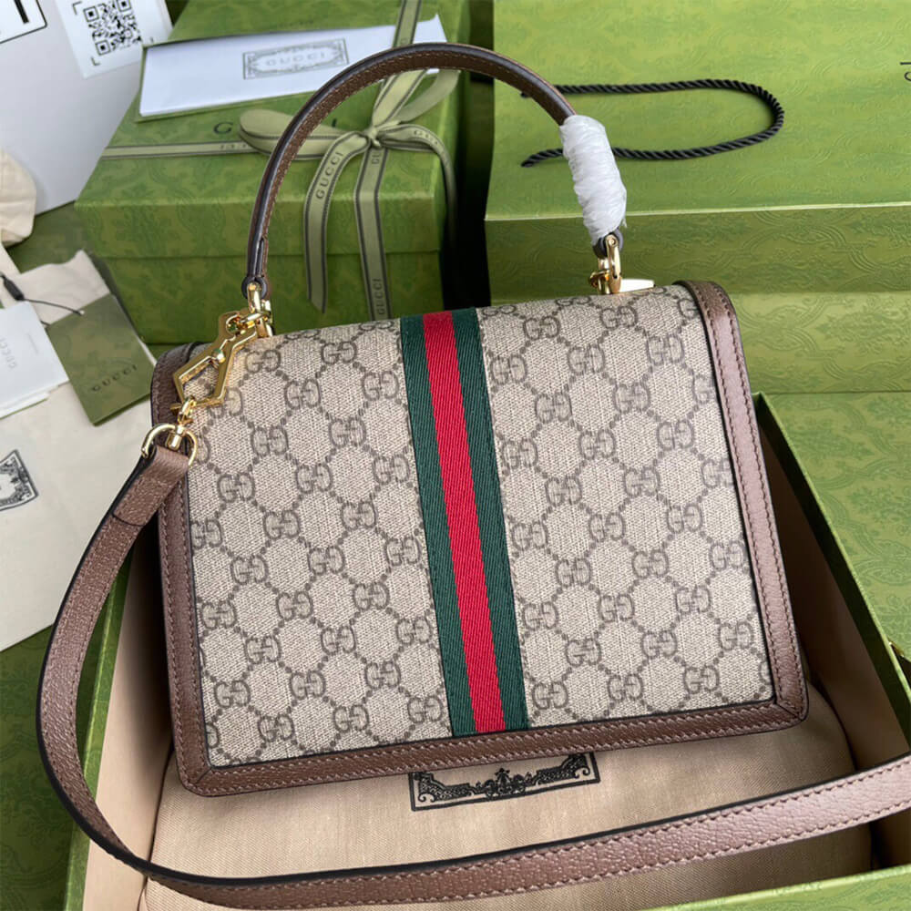 Gucci Ophidia medium top handle bag(HIGH-END GRADE)